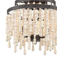 Three Light Semi Flush Mount by Crystorama - Poppy Collection, Forged Bronze Finish - POP-A5073-FB
