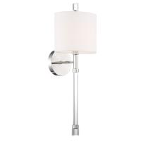 One Light Wall Sconce by Crystorama - Rachel Collection, Polished Nickel Finish - RAC-A3501-PN