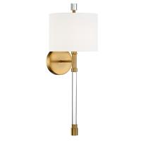 One Light Wall Sconce by Crystorama - Rachel Collection, Vibrant Gold Finish - RAC-A3501-VG
