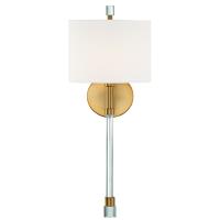 One Light Wall Sconce by Crystorama - Rachel Collection, Vibrant Gold Finish - RAC-A3501-VG