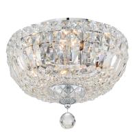Four Light Flush Mount by Crystorama - Roslyn Collection, Polished Chrome Finish - ROS-A1004-CH-CL-MWP