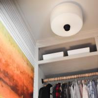 Two Light Semi Flush Mount by Crystorama - Travis Collection, Black Forged Finish - TRA-A3302-BF
