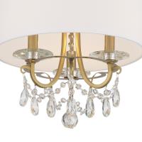 Three Light Chandelier by Crystorama - Othello Collection, Vibrant Gold Finish - 6623-VG-CL-MWP