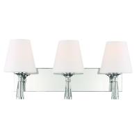 Three Light Bathroom Vanity by Crystorama - Ramsey Collection, Polished Nickel Finish - RAM-A3403-PN