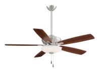 52"Ceiling Fan by Minka Aire - Minute Collection, Brushed Nickel With Dark Walnut Blades Finish - F553L-BN/DW