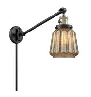 One Light Swing Arm by Innovations - Franklin Restoration Collection, Black Antique Brass Finish - 237-BAB-G146