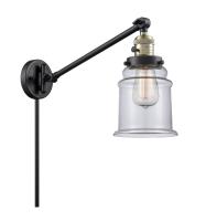 One Light Swing Arm by Innovations - Franklin Restoration Collection, Black Antique Brass Finish - 237-BAB-G182