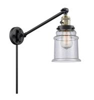 One Light Swing Arm by Innovations - Franklin Restoration Collection, Black Antique Brass Finish - 237-BAB-G184