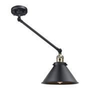 One Light Swing Arm by Innovations - Franklin Restoration Collection, Black Antique Brass Finish - 237-BAB-M10-BK