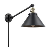 One Light Swing Arm by Innovations - Franklin Restoration Collection, Black Antique Brass Finish - 237-BAB-M10-BK