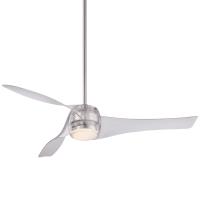 58"Ceiling Fan by Minka Aire - Artemis Collection, Brushed Nickel Finish - F803DL-TL