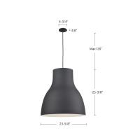 One Light Pendant by Kuzco Lighting - Cradle Collection, Black Finish - 494224-BK