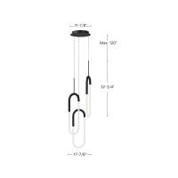 LED Pendant by Kuzco Lighting - Huron Collection, Black Finish - MP95103-BK