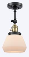 One Light Wall Sconce by Innovations - Franklin Restoration Collection, Black Antique Brass Finish - 203SW-BAB-G171