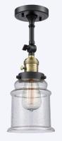 One Light Wall Sconce by Innovations - Franklin Restoration Collection, Black Antique Brass Finish - 203SW-BAB-G184