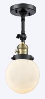 One Light Wall Sconce by Innovations - Franklin Restoration Collection, Black Antique Brass Finish - 203SW-BAB-G201-6