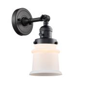 One Light Wall Sconce by Innovations - Franklin Restoration Collection, Matte Black Finish - 203SW-BK-G181S