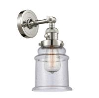 One Light Wall Sconce by Innovations - Franklin Restoration Collection, Polished Nickel Finish - 203SW-PN-G184