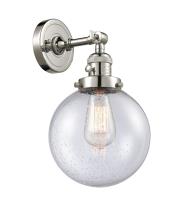 One Light Wall Sconce by Innovations - Franklin Restoration Collection, Polished Nickel Finish - 203SW-PN-G204-8