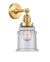 One Light Wall Sconce by Innovations - Franklin Restoration Collection, Satin Gold Finish - 203SW-SG-G184