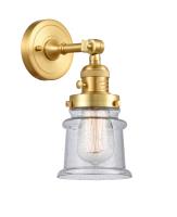 One Light Wall Sconce by Innovations - Franklin Restoration Collection, Satin Gold Finish - 203SW-SG-G184S