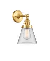 One Light Wall Sconce by Innovations - Franklin Restoration Collection, Satin Gold Finish - 203SW-SG-G62