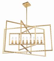 Nine Light Chandelier by Crystorama - Capri Collection, Antique Gold Finish - 337-GA