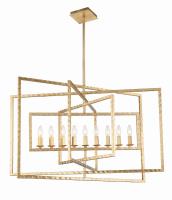 Nine Light Chandelier by Crystorama - Capri Collection, Antique Gold Finish - 337-GA