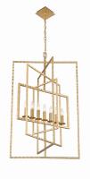 Seven Light Chandelier by Crystorama - Capri Collection, Antique Gold Finish - 339-GA