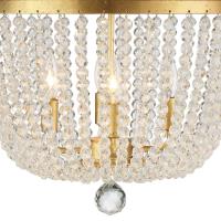 Four Light Chandelier by Crystorama - Rylee Collection, Antique Gold Finish - 604-GA