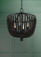 Four Light Chandelier by Crystorama - Rylee Collection, Matte Black Finish - 604-MK
