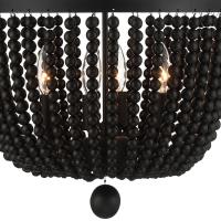 Four Light Chandelier by Crystorama - Rylee Collection, Matte Black Finish - 604-MK