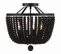 Four Light Semi Flush Mount by Crystorama - Rylee Collection, Matte Black Finish - 604-MK_CEILING