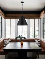 Three Light Chandelier by Crystorama - Alston Collection, Matte Black + Antique Gold Finish - 8687-MK-GA