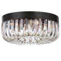 Five Light Flush Mount by Crystorama - Alister Collection, Charcoal Bronze Finish - ALI-B2005-CZ