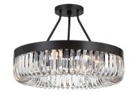 Eight Light Semi Flush Mount by Crystorama - Alister Collection, Charcoal Bronze Finish - ALI-B2008-CZ_CEILING