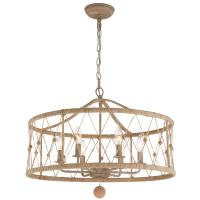 Six Light Chandelier by Crystorama - Brixton Collection, Burnished Silver Finish - BRX-B7906-BS