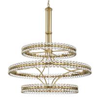 24 Light Chandelier by Crystorama - Clover Collection, Aged Brass Finish - CLO-8000-AG
