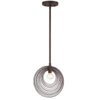 One Light Pendant by Crystorama - Doral Collection, Forged Bronze Finish - DOR-B7700-FB