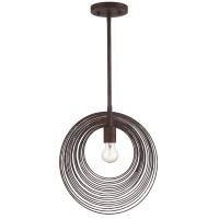 One Light Pendant by Crystorama - Doral Collection, Forged Bronze Finish - DOR-B7701-FB