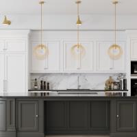 One Light Pendant by Crystorama - Doral Collection, Renaissance Gold Finish - DOR-B7701-RG