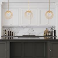 One Light Pendant by Crystorama - Doral Collection, Renaissance Gold Finish - DOR-B7701-RG