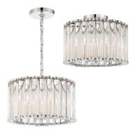 Four Light Pendant by Crystorama - Elliot Collection, Polished Nickel Finish - ELL-B3004-PN