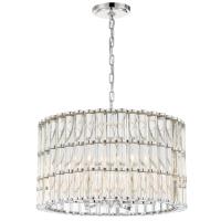 Six Light Chandelier by Crystorama - Elliot Collection, Polished Nickel Finish - ELL-B3006-PN