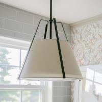 Three Light Pendant by Crystorama - Fulton Collection, Black Finish - FUL-904-BK