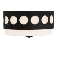 Two Light Flush Mount by Crystorama - Kirby Collection, Black Forged Finish - KIR-B8100-BF