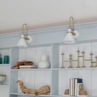 One Light Wall Sconce by Crystorama - Medford Collection, White Finish - MED-B5501-WH