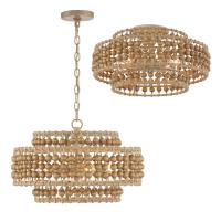 Four Light Semi Flush Mount by Crystorama - Silas Collection, Burnished Silver Finish - SIL-B6003-BS_CEILING