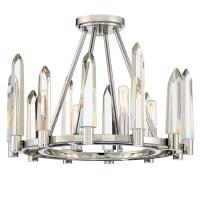 Four Light Semi Flush Mount by Crystorama - Watson Collection, Polished Nickel Finish - WAT-B2004-PN