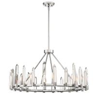 Eight Light Chandelier by Crystorama - Watson Collection, Polished Nickel Finish - WAT-B2008-PN